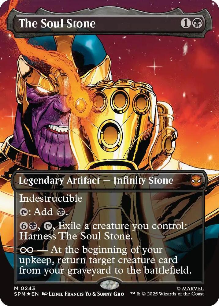 The Soul Stone (Borderless) 243 card from Marvel's Spider-Man