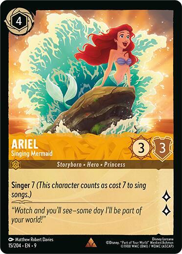 Ariel - Singing Mermaid 15/204 card from Fabled