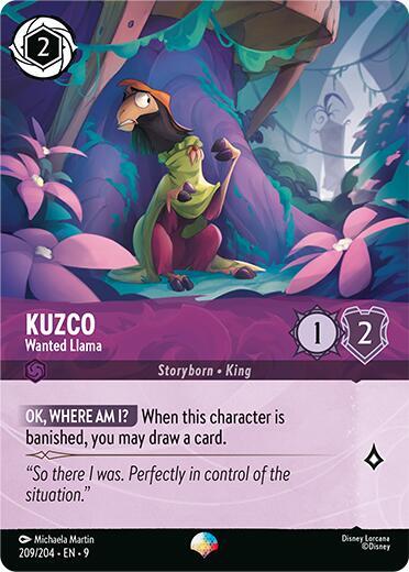 Kuzco - Wanted Llama (Epic) 209/204 card from Fabled