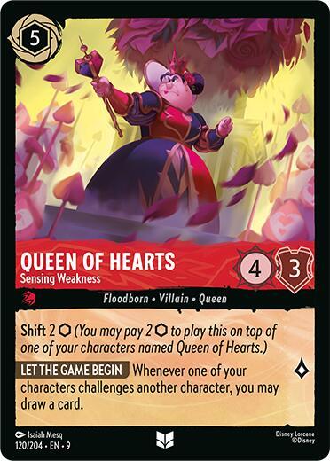 Queen of Hearts - Sensing Weakness 120/204 card from Fabled