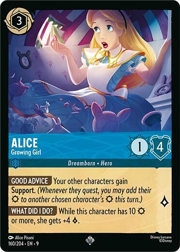 Alice - Growing Girl 160/204 card from Fabled