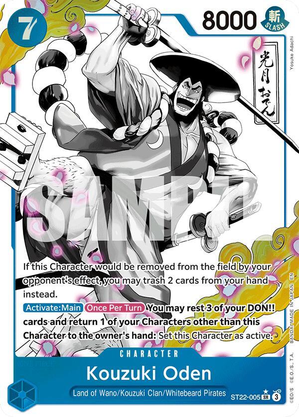 Kouzuki Oden (Parallel) ST22-005 card from Starter Deck 22: Ace & Newgate