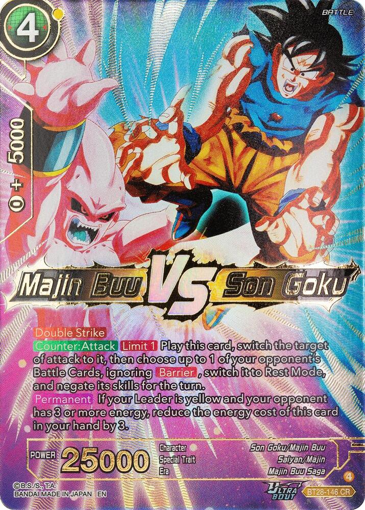 Majin Buu VS Son Goku BT28-146 card from Prismatic Clash
