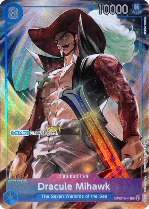 Dracule Mihawk (Seven Warlords of the Sea Binder Set) OP07-044 card from One Piece Promotion Cards