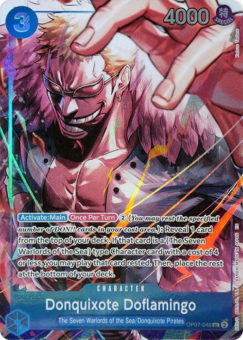 Donquixote Doflamingo (Seven Warlords of the Sea Binder Set) OP07-048 card from One Piece Promotion Cards