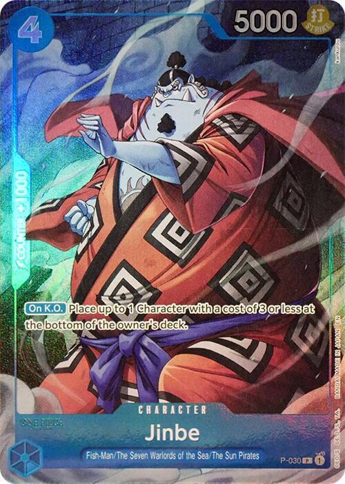 Jinbe (Seven Warlords of the Sea Binder Set) P-030 card from One Piece Promotion Cards