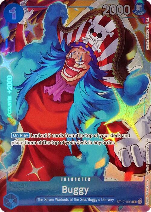 Buggy (Seven Warlords of the Sea Binder Set) ST17-003 card from One Piece Promotion Cards
