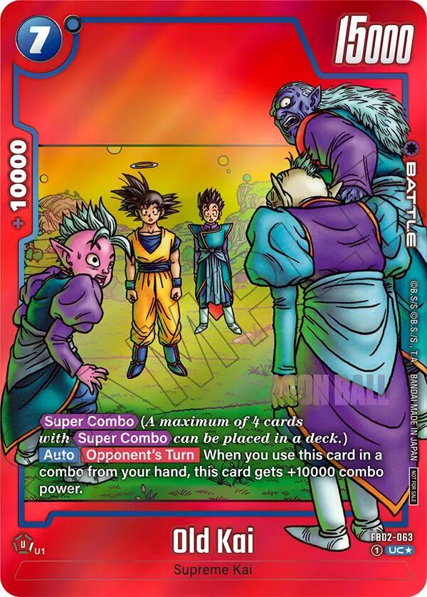 Old Kai (Limited Pack MANGA Version 01) FB02-063 card from Tournament and Championship Promos