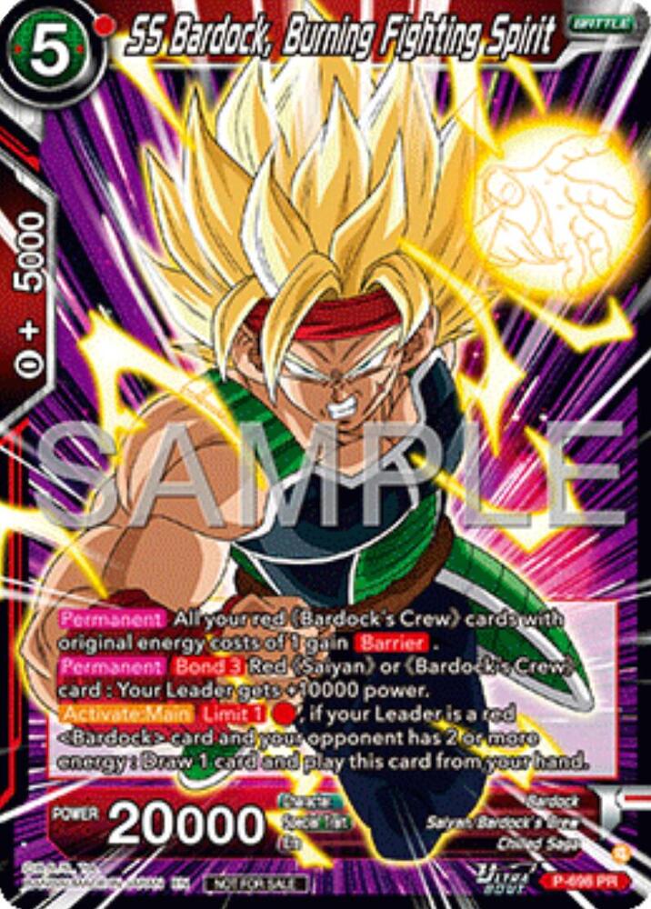 SS Bardock, Burning Fighting Spirit (Ultra-Bout Series Tournament Pack Vol.13) P-698 card from Tournament Promotion Cards
