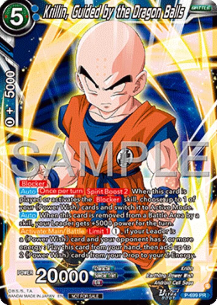 Krillin, Guided by the Dragon Balls (Ultra-Bout Series Tournament Pack Vol.13) P-699 card from Tournament Promotion Cards