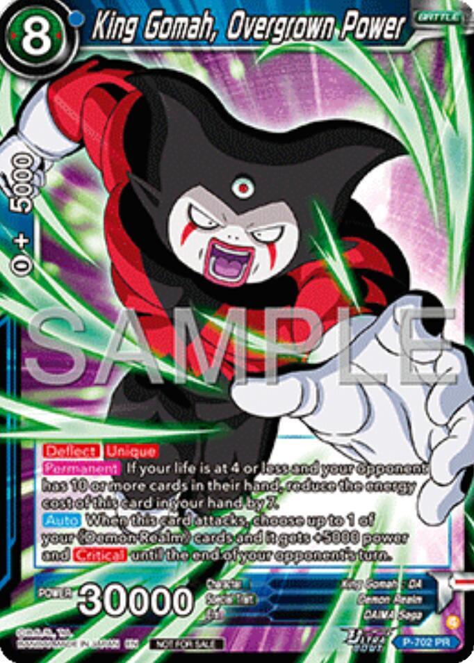 King Gomah, Overgrown Power (Ultra-Bout Series Tournament Pack Vol.13) P-702 card from Tournament Promotion Cards