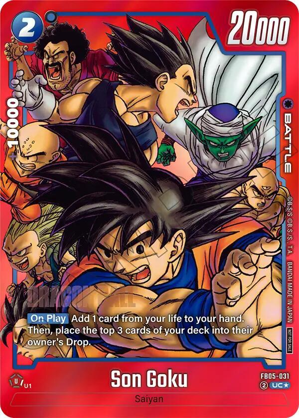 Son Goku (Limited Pack MANGA Version 01) FB05-031 card from Tournament and Championship Promos