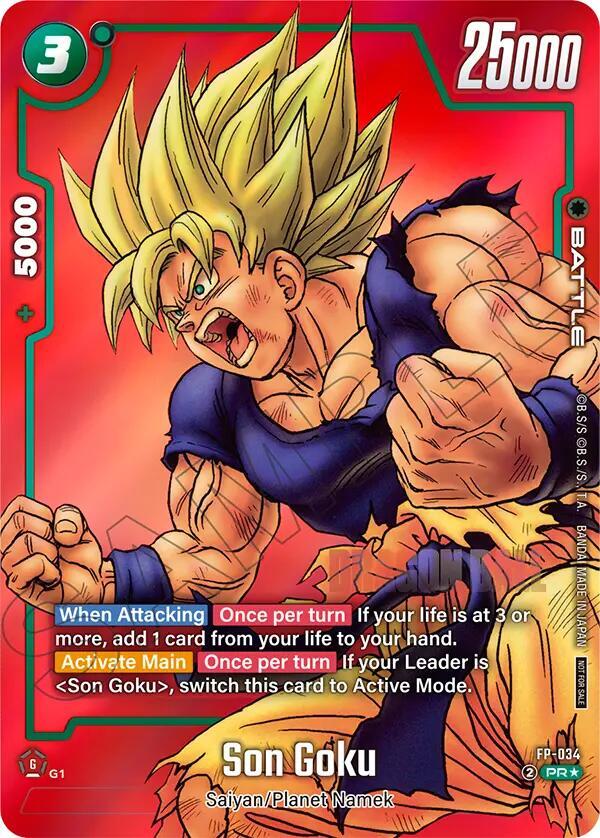 Son Goku (Limited Pack MANGA Version 01) FP-034 card from Tournament and Championship Promos