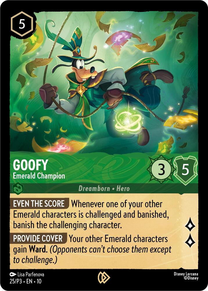 Goofy - Emerald Champion 25 card from Disney Lorcana Promo Cards
