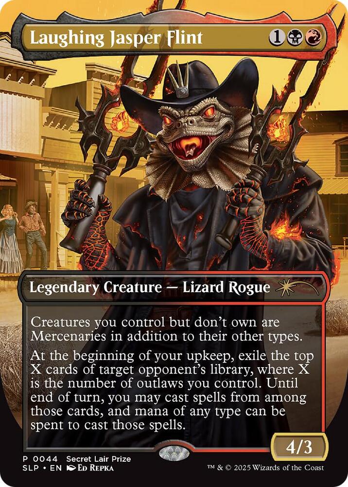 Laughing Jasper Flint 44 card from Secret Lair Showdown