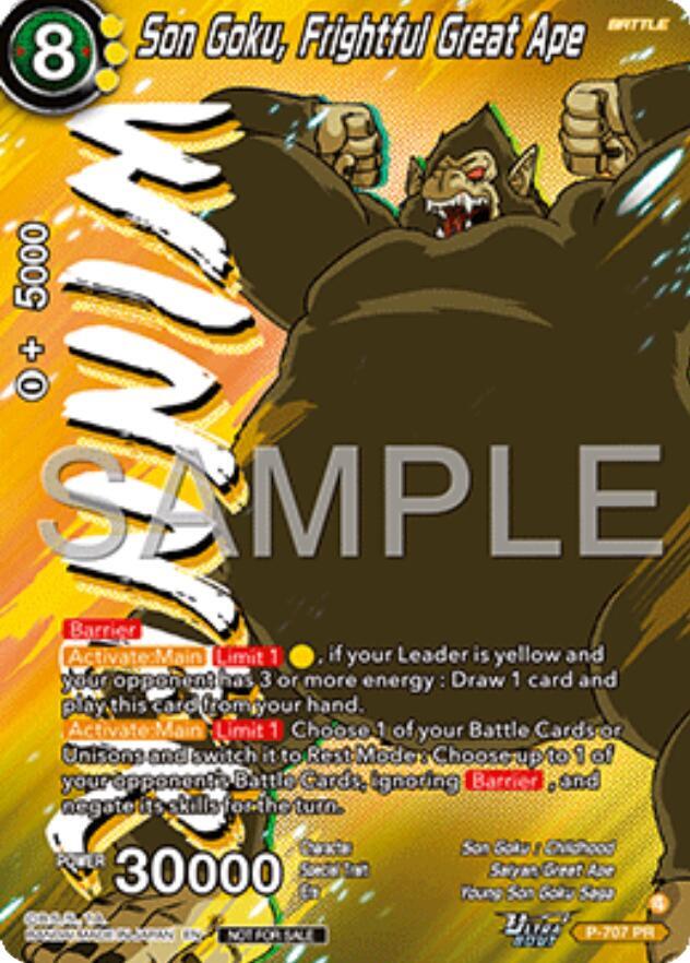 Son Goku, Frightful Great Ape (Ultra-Bout Series Tournament Pack Vol.13) (Winner) P-707 card from Tournament Promotion Cards