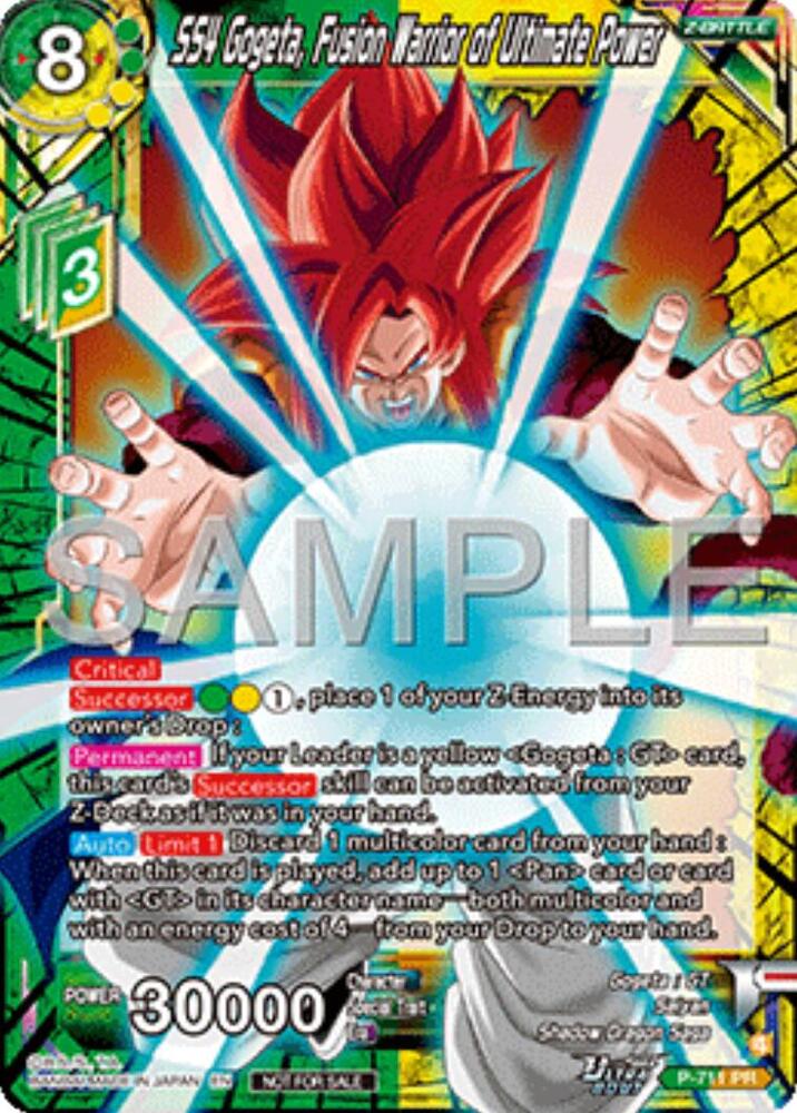 SS4 Gogeta, Fusion Warrior of Ultimate Power (Ultra-Bout Series Tournament Pack Vol.13) P-711 card from Tournament Promotion Cards