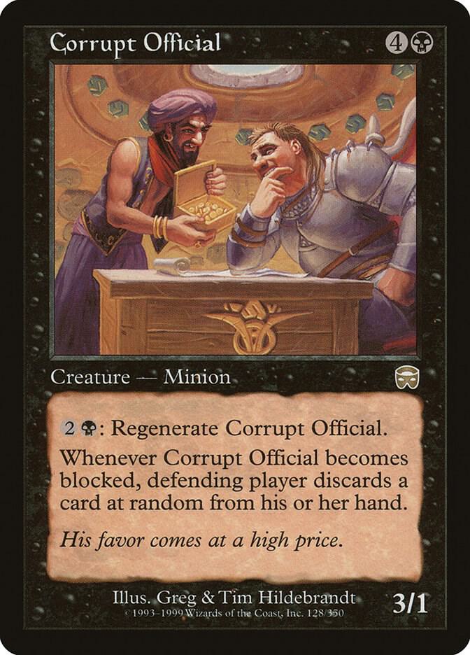 Corrupt Official 128 card from Mercadian Masques