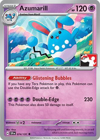 Azumarill 074/191 card from Prize Pack Series Cards