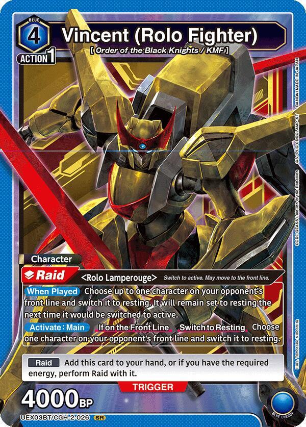 Vincent (Rolo Fighter) UEX03BT/CGH-2-026 card from UEX03BT: CODE GEASS: Lelouch of the Rebellion Vol.2