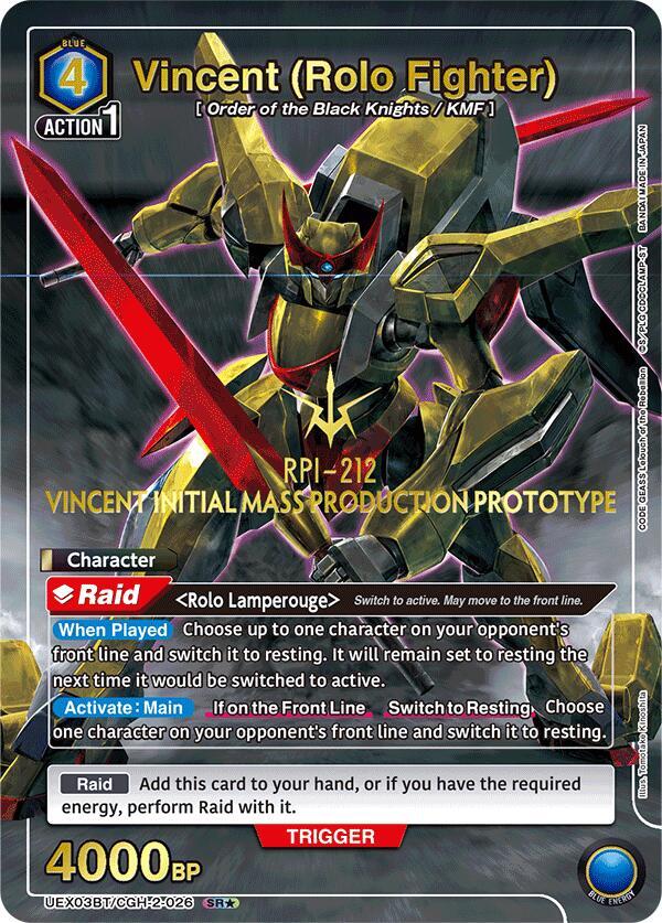 Vincent (Rolo Fighter) (SR*) UEX03BT/CGH-2-026 card from UEX03BT: CODE GEASS: Lelouch of the Rebellion Vol.2