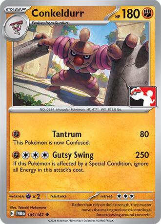 Conkeldurr 105/167 card from Prize Pack Series Cards