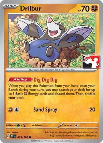 Drilbur 085/162 card from Prize Pack Series Cards
