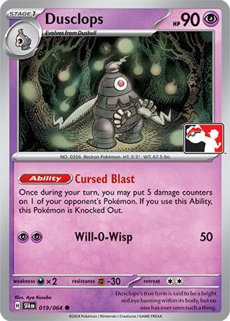 Dusclops 019/064 card from Prize Pack Series Cards