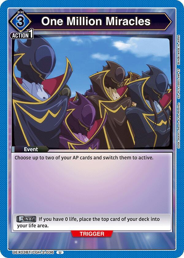 One Million Miracles UEX03BT/CGH-2-036 card from UEX03BT: CODE GEASS: Lelouch of the Rebellion Vol.2