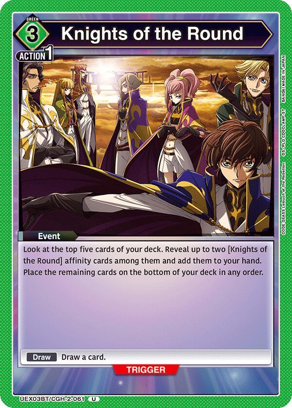 Knights of the Round UEX03BT/CGH-2-061 card from UEX03BT: CODE GEASS: Lelouch of the Rebellion Vol.2