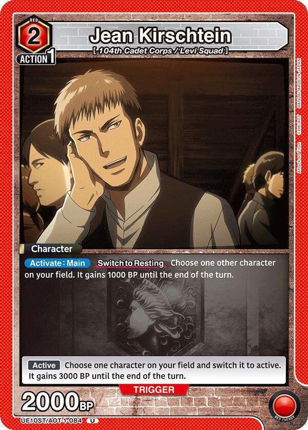 Jean Kirschtein UE10ST/AOT-1-084 card from UE10ST: Attack on Titan Starter Deck