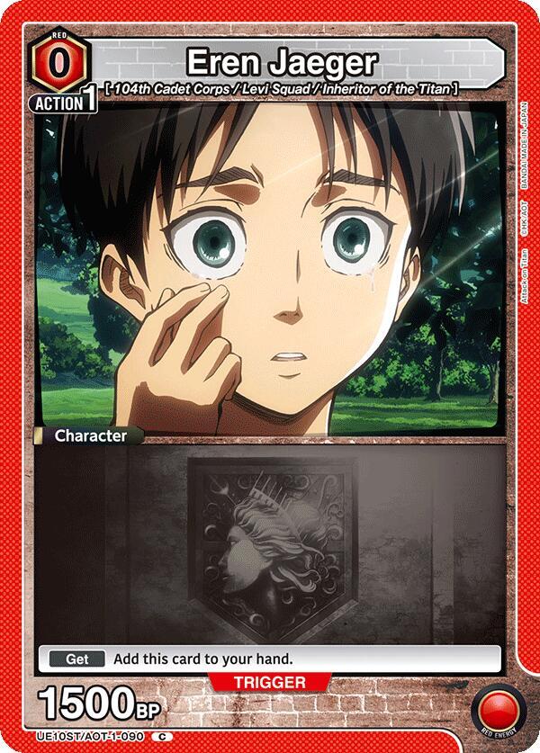 Eren Jaeger UE10ST/AOT-1-090 card from UE10ST: Attack on Titan Starter Deck