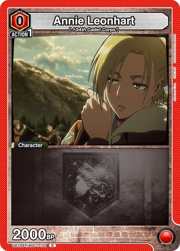 Annie Leonhart UE10ST/AOT-1-101 card from UE10ST: Attack on Titan Starter Deck