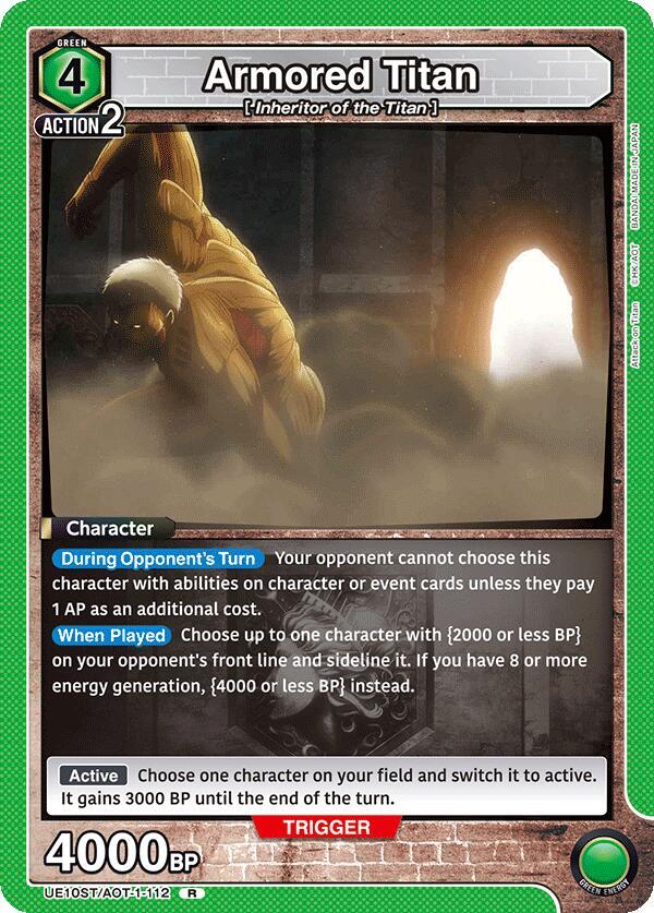 Armored Titan UE10ST/AOT-1-112 card from UE10ST: Attack on Titan Starter Deck
