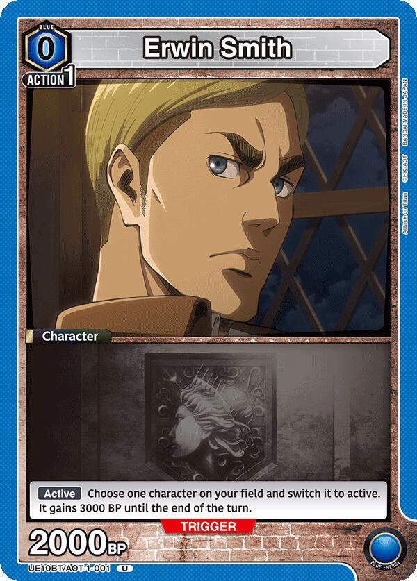 Erwin Smith UE10BT/AOT-1-001 card from UE10BT: Attack on Titan