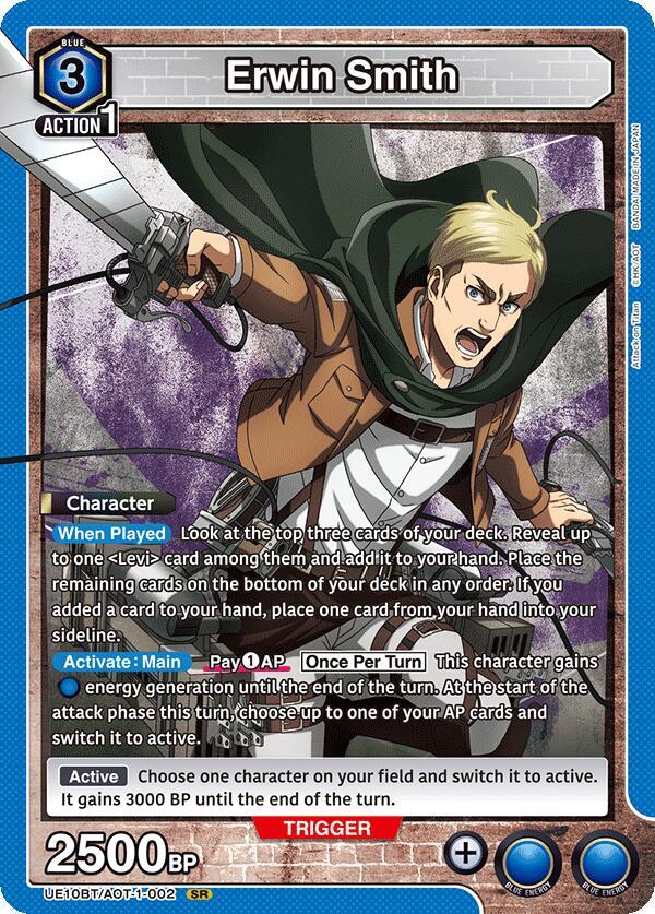 Erwin Smith UE10BT/AOT-1-002 card from UE10BT: Attack on Titan