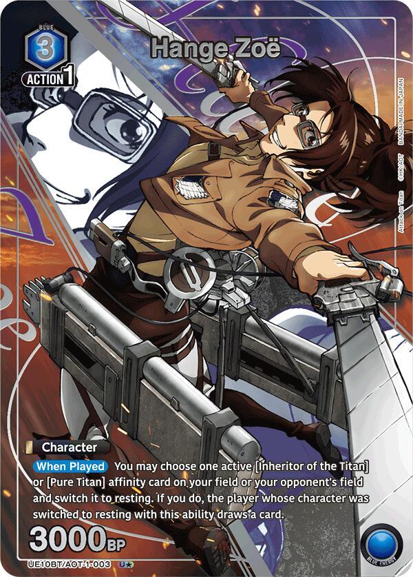 Hange Zoe (U*) UE10BT/AOT-1-003 card from UE10BT: Attack on Titan