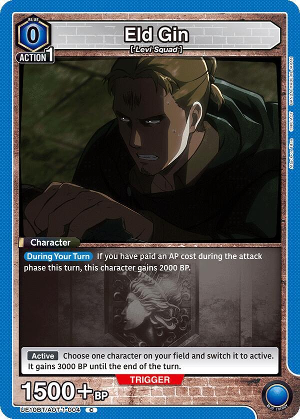 Eld Gin UE10BT/AOT-1-004 card from UE10BT: Attack on Titan