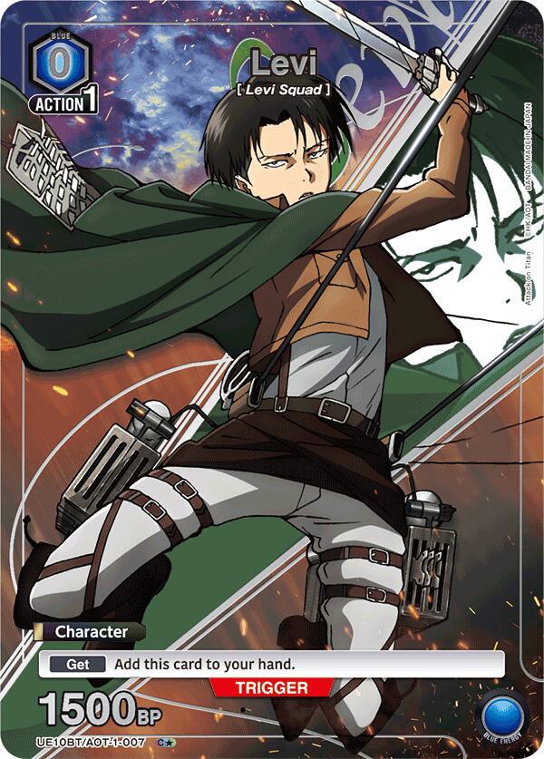 Levi (C*) UE10BT/AOT-1-007 card from UE10BT: Attack on Titan