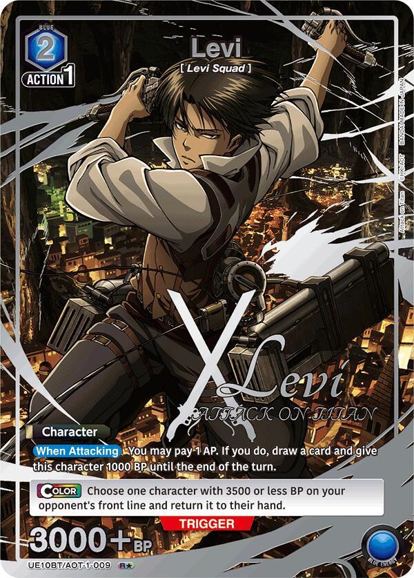 Levi (R*) UE10BT/AOT-1-009 card from UE10BT: Attack on Titan