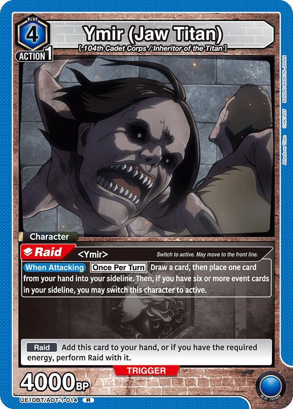 Ymir (Jaw Titan) UE10BT/AOT-1-014 card from UE10BT: Attack on Titan