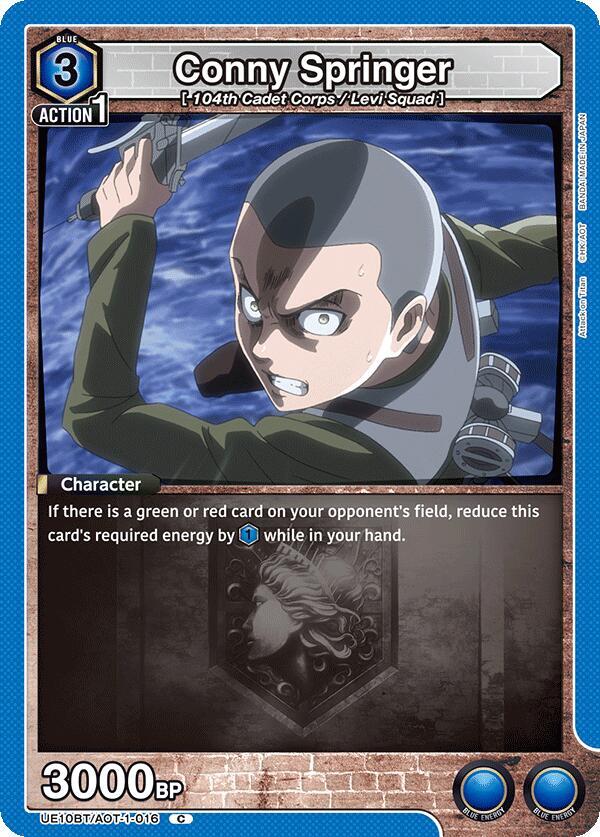 Conny Springer UE10BT/AOT-1-016 card from UE10BT: Attack on Titan