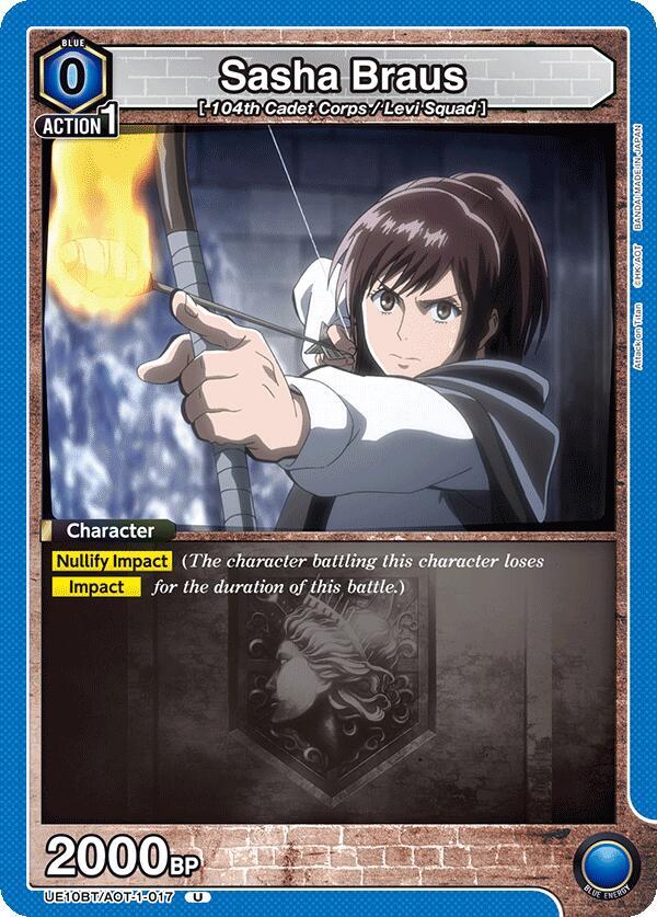 Sasha Braus UE10BT/AOT-1-017 card from UE10BT: Attack on Titan