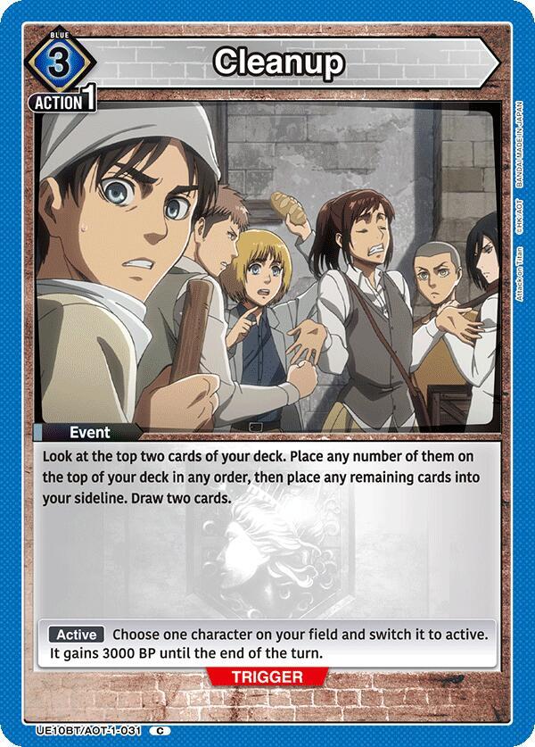 Cleanup UE10BT/AOT-1-031 card from UE10BT: Attack on Titan