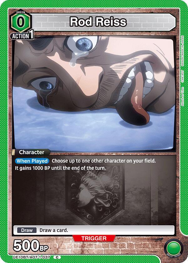 Rod Reiss UE10BT/AOT-1-037 card from UE10BT: Attack on Titan