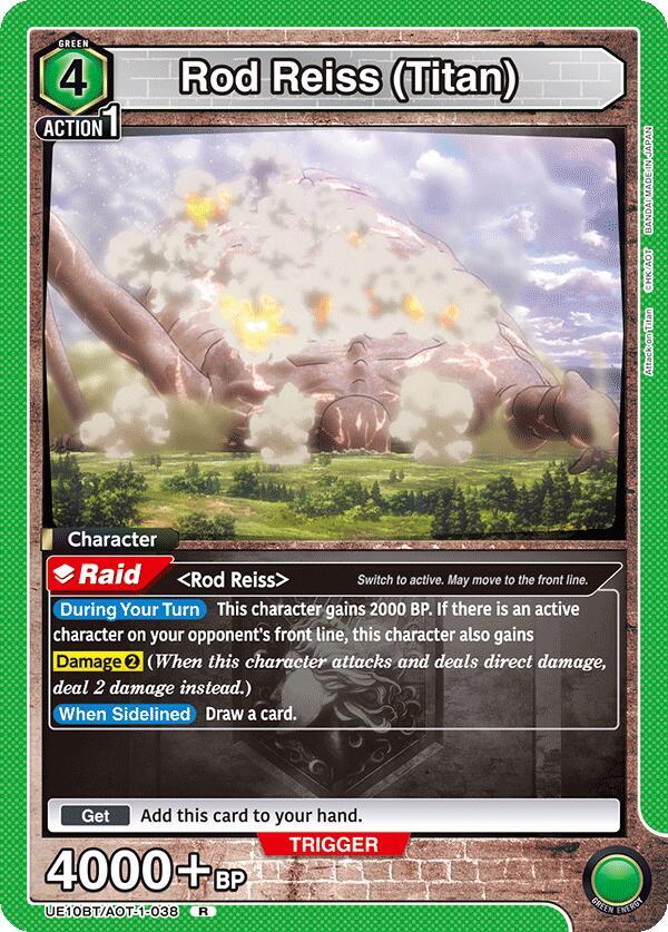 Rod Reiss (Titan) UE10BT/AOT-1-038 card from UE10BT: Attack on Titan