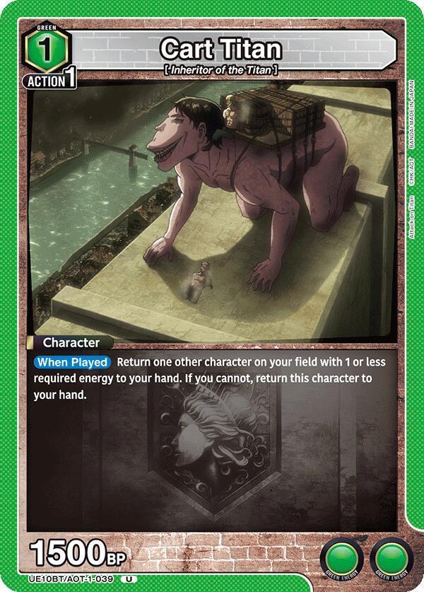 Cart Titan UE10BT/AOT-1-039 card from UE10BT: Attack on Titan