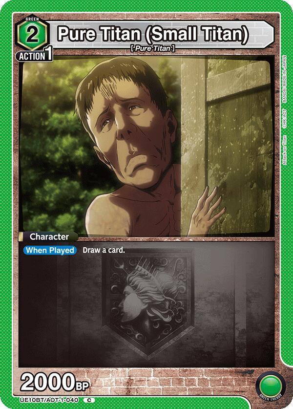 Pure Titan (Small Titan) UE10BT/AOT-1-040 card from UE10BT: Attack on Titan