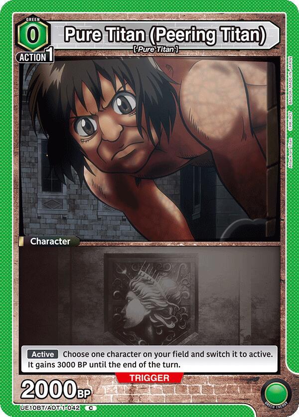 Pure Titan (Peering Titan) UE10BT/AOT-1-042 card from UE10BT: Attack on Titan