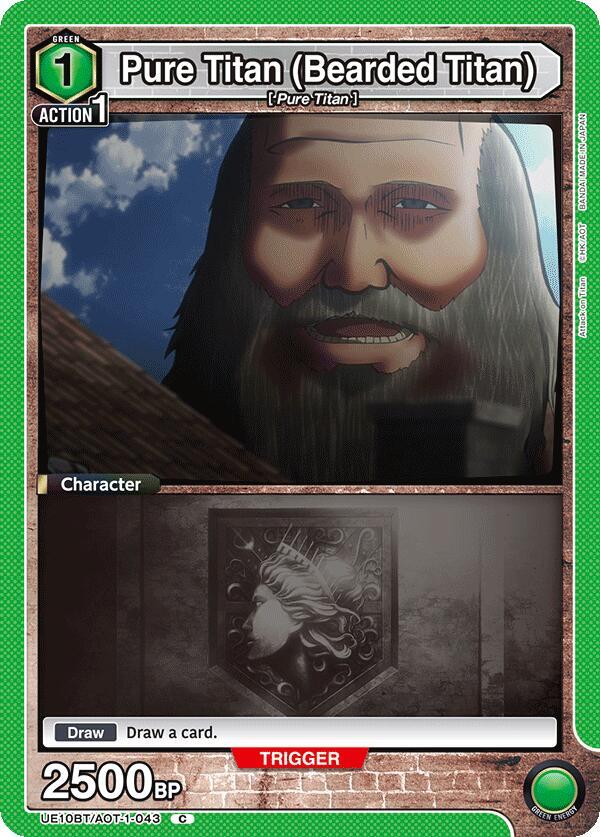Pure Titan (Bearded Titan) UE10BT/AOT-1-043 card from UE10BT: Attack on Titan